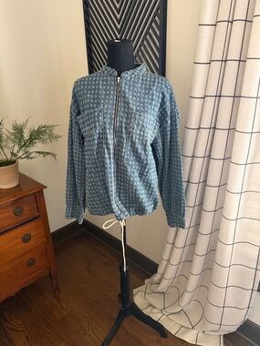 Mazik denim  Textured Zip-Up jacket medium